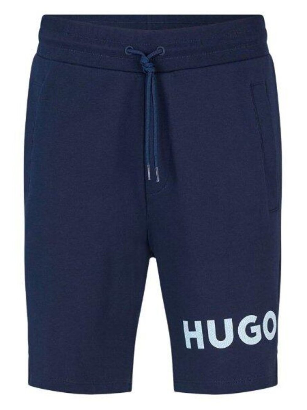 Hugo Boss Dileyo Sweat Pant Shorts Navy Logo Drawstring Small 32" waist NWT
